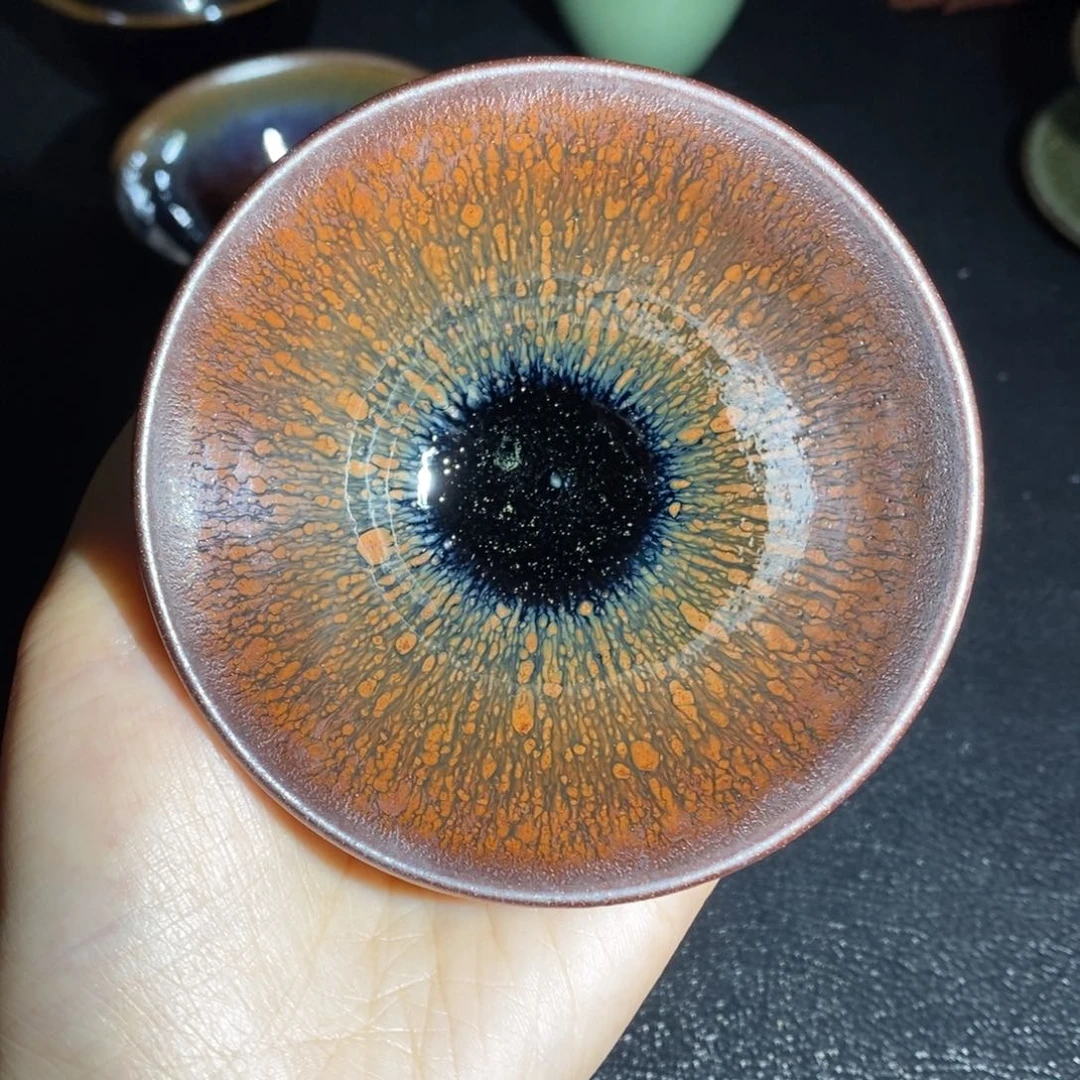 茶盏柴烧精品油滴主人杯