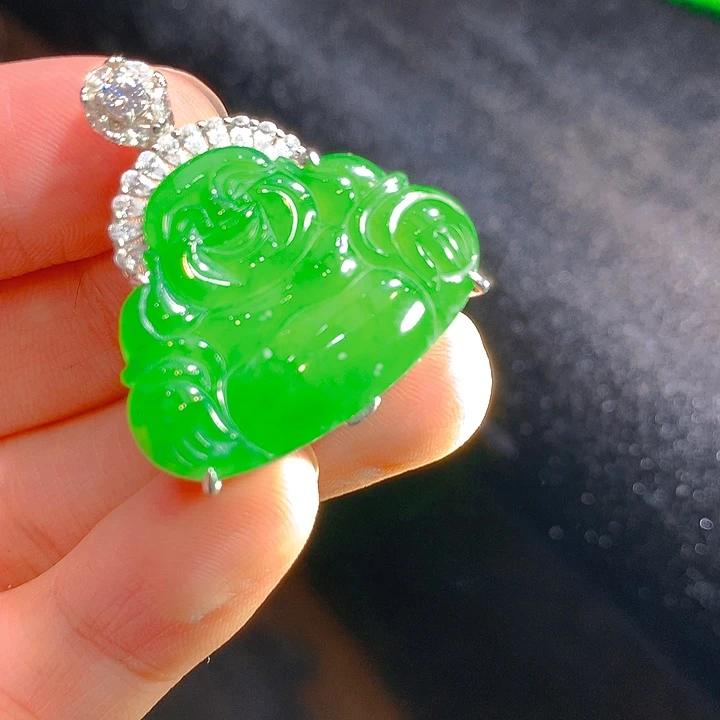 【闪购商品】翡翠颈饰银S925镶嵌翡翠