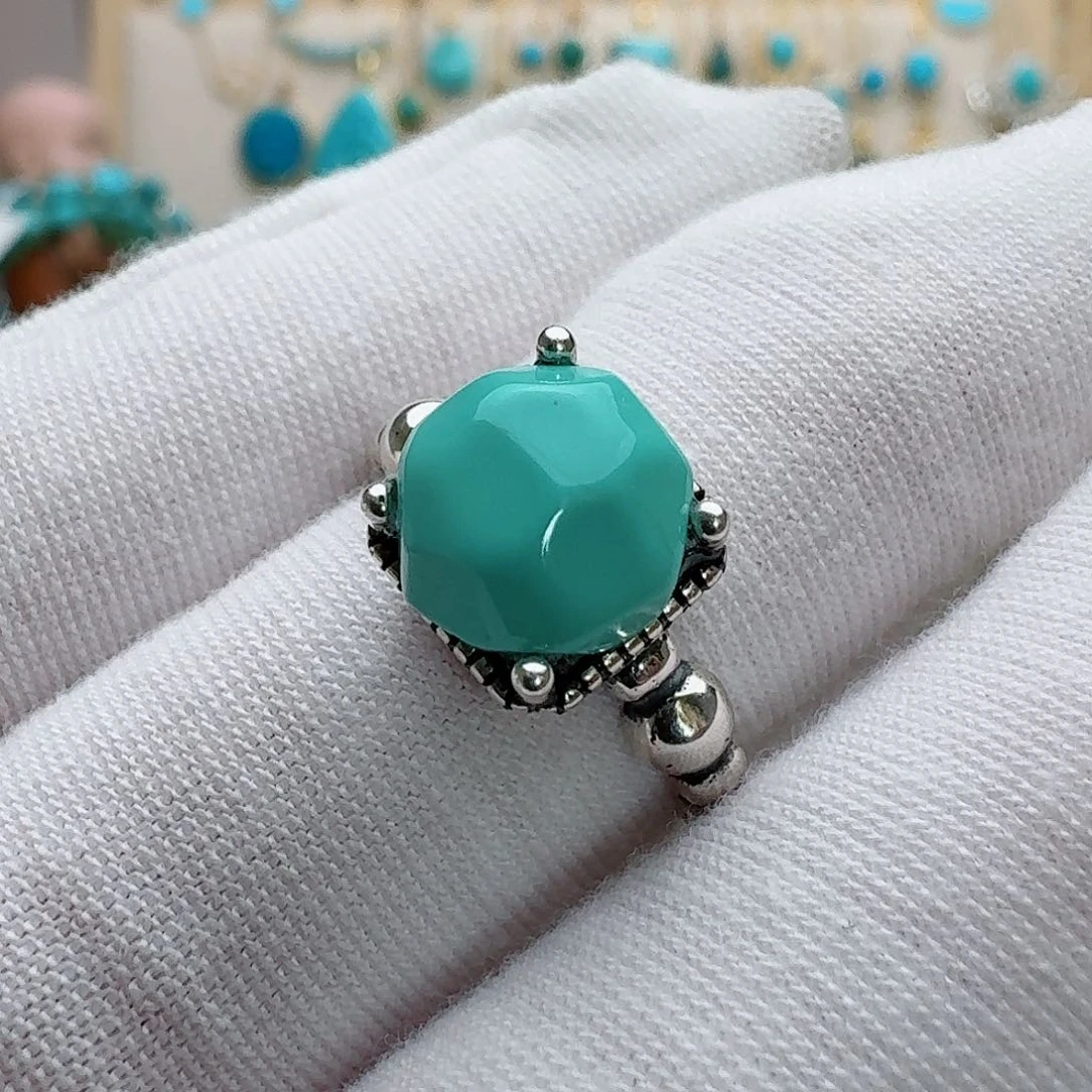 绿松石配饰银S925镶嵌