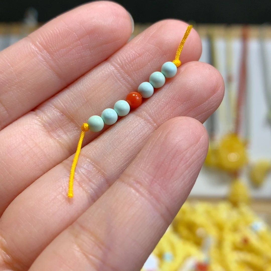 南红玛瑙未镶嵌珠宝半成品配饰3.5mm