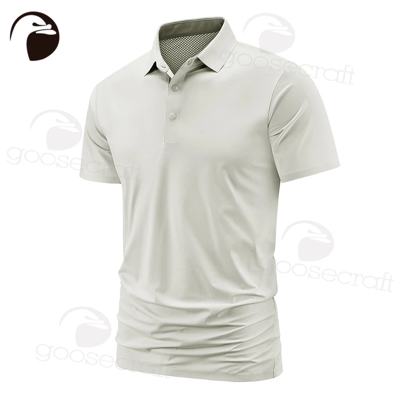 goosecraft夏季短袖男户外Polo衫纯色休闲短袖polo衫男款