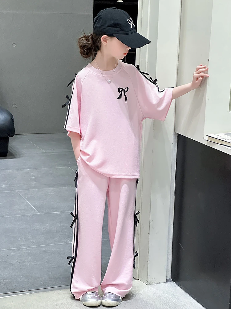 女童夏套装2025新款儿童洋气时髦超好看夏装中大童夏季短袖两件套