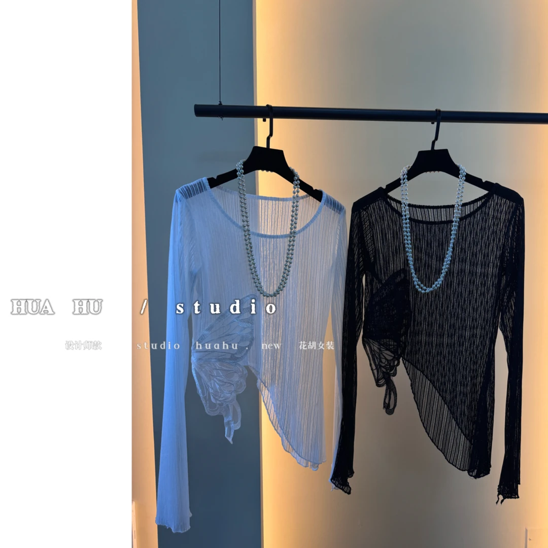 【蝉羽】 独立设计师款 轻盈 灵动 显瘦气质上衣T4241#