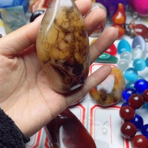 玛瑙/玉髓耳钉未镶嵌钓***芦