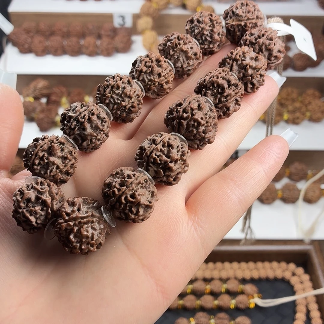 手串金刚菩提原生态精品红皮铁籽疙瘩肉