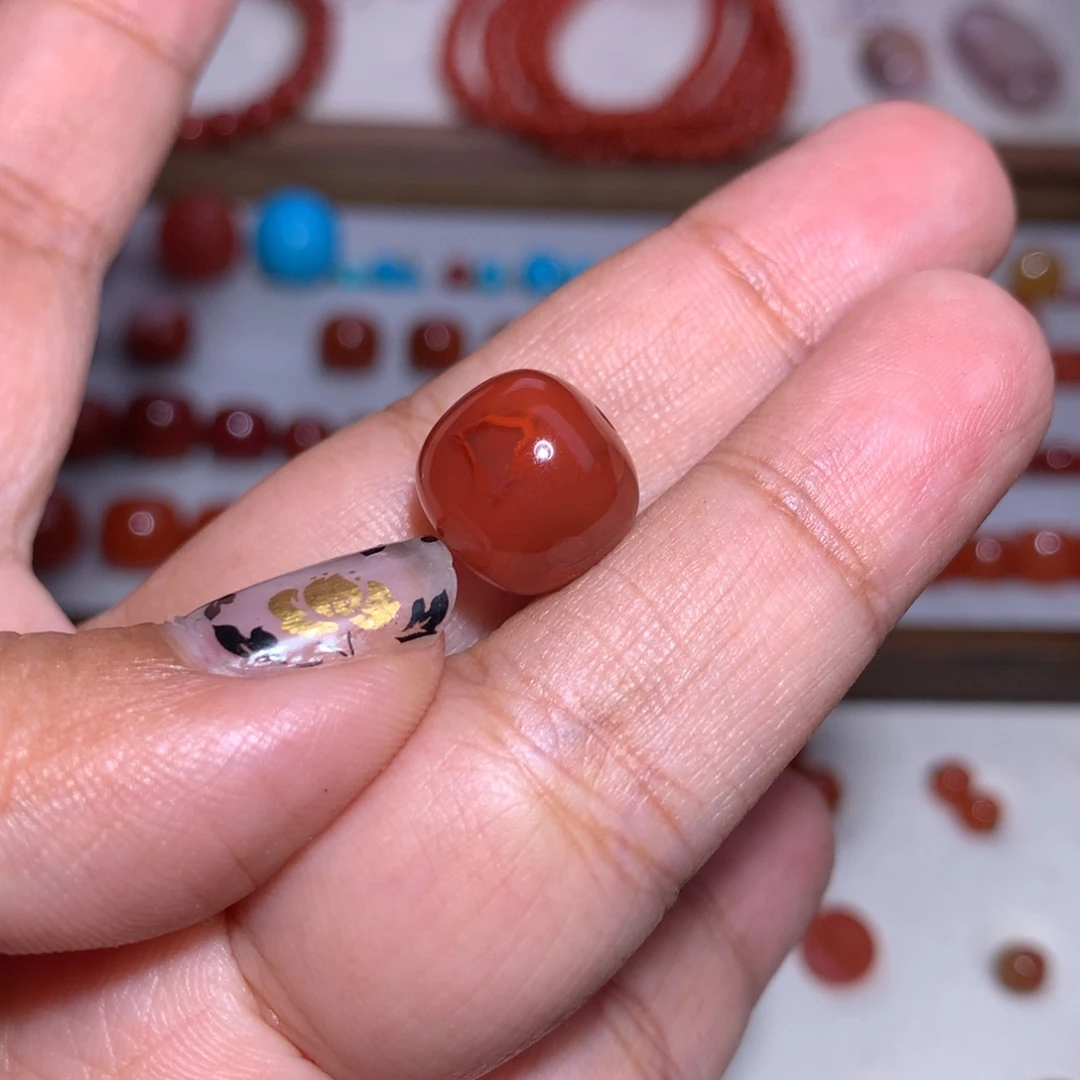 南红玛瑙未镶嵌老型12.5×11.6火焰纹