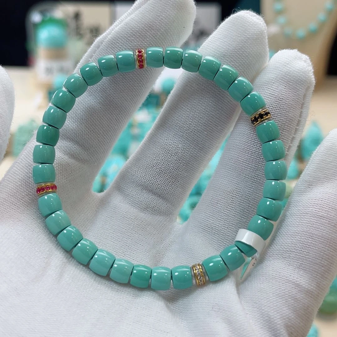 绿松石珠宝奇石未镶嵌梁*