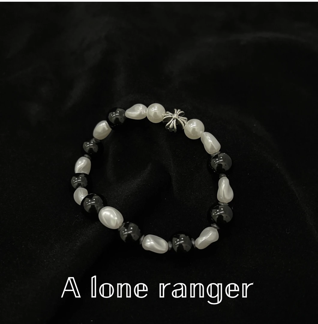合金仿珍珠手链 A lone ranger原创设计巴洛克风格手链百搭小众