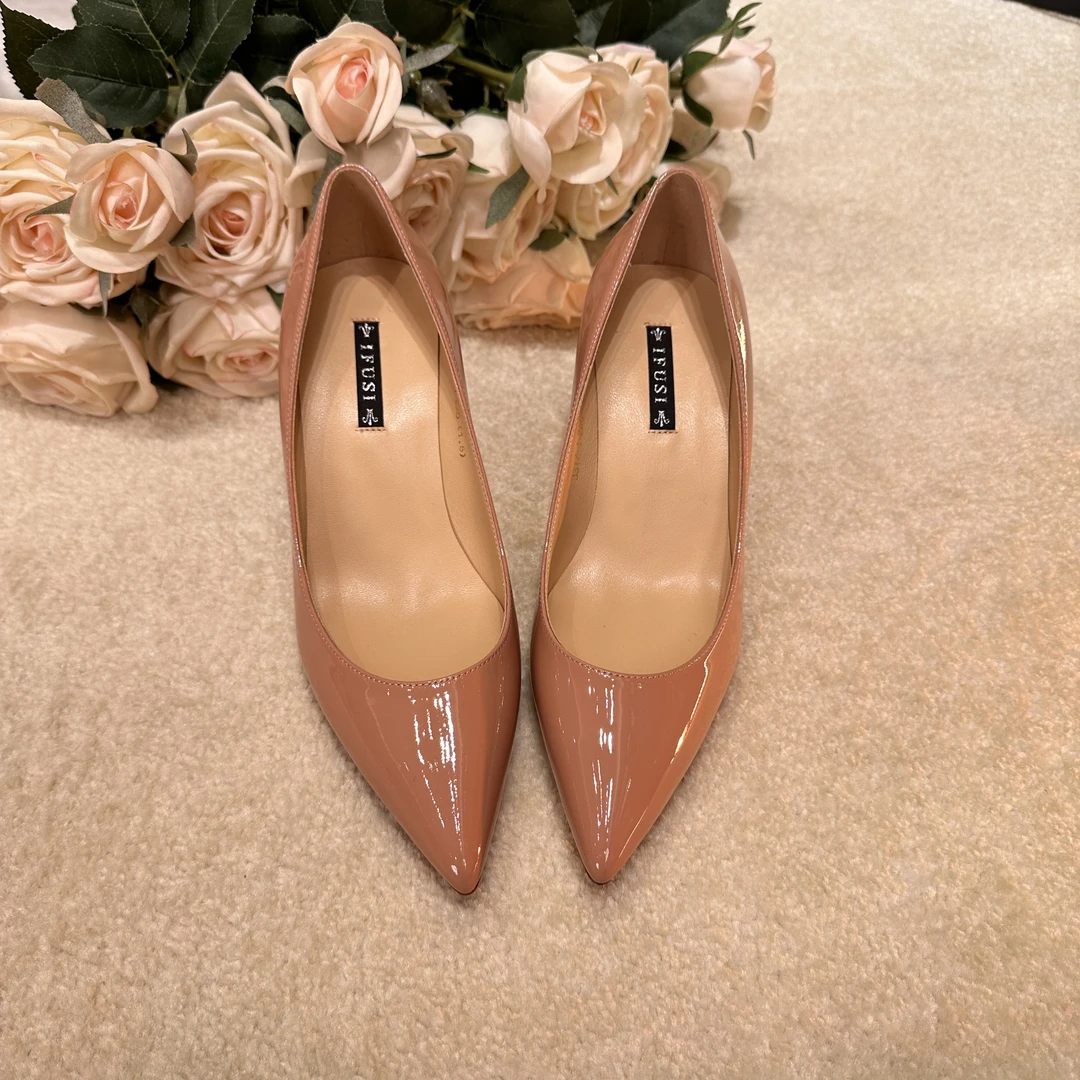 【断码特价】轻奢漆皮百搭纯色单鞋高跟鞋 3317-1