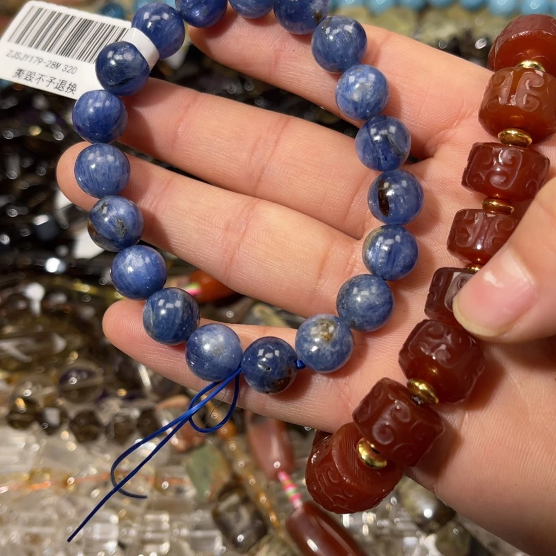 玛瑙/玉髓散珠莫奈蓝晶卡10