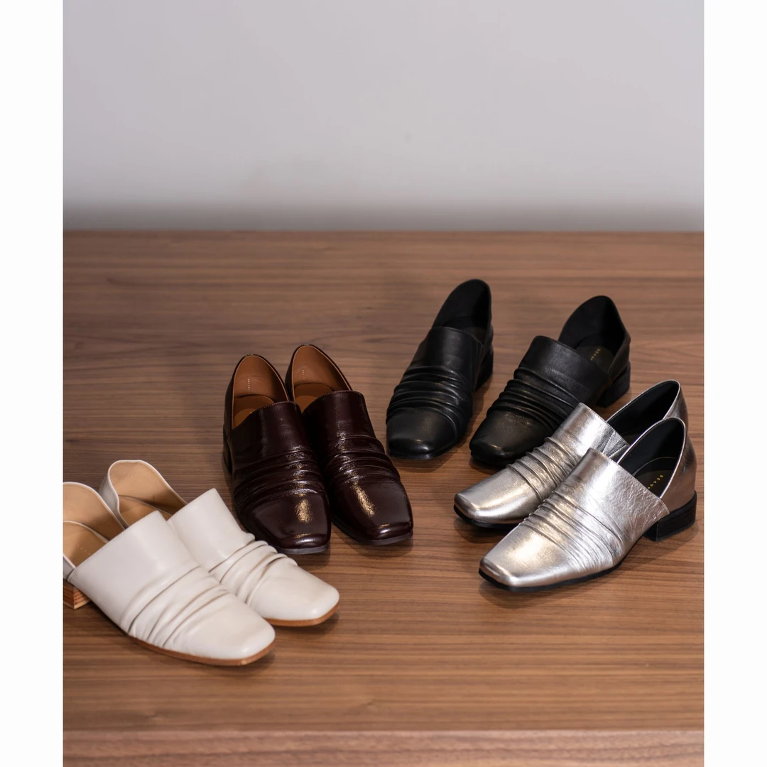 【看似平底便士鞋】袜子般软包裹感 含隐形内增高5羊皮柔软手工单鞋