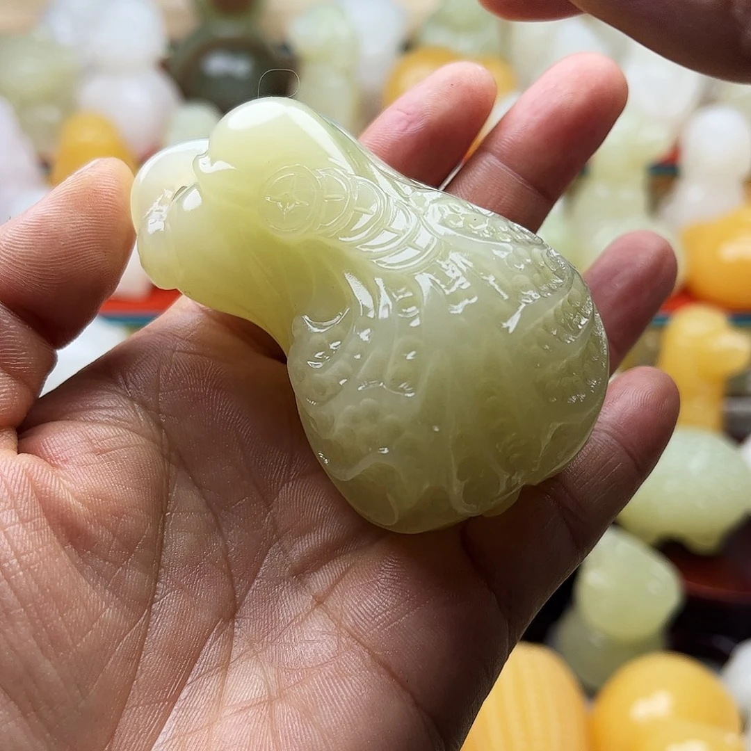 兜****石材白菜手把摆件
