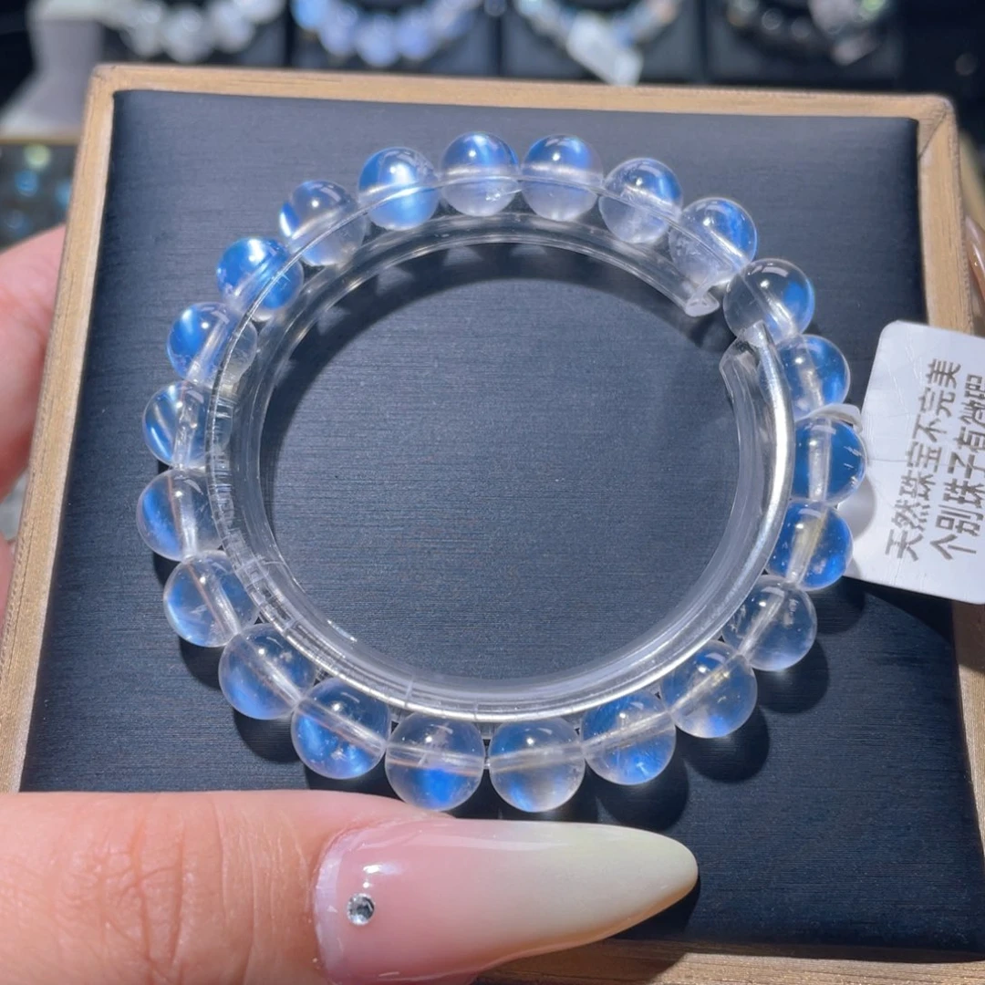 长石手链未镶嵌蓝月光手链8.7mm