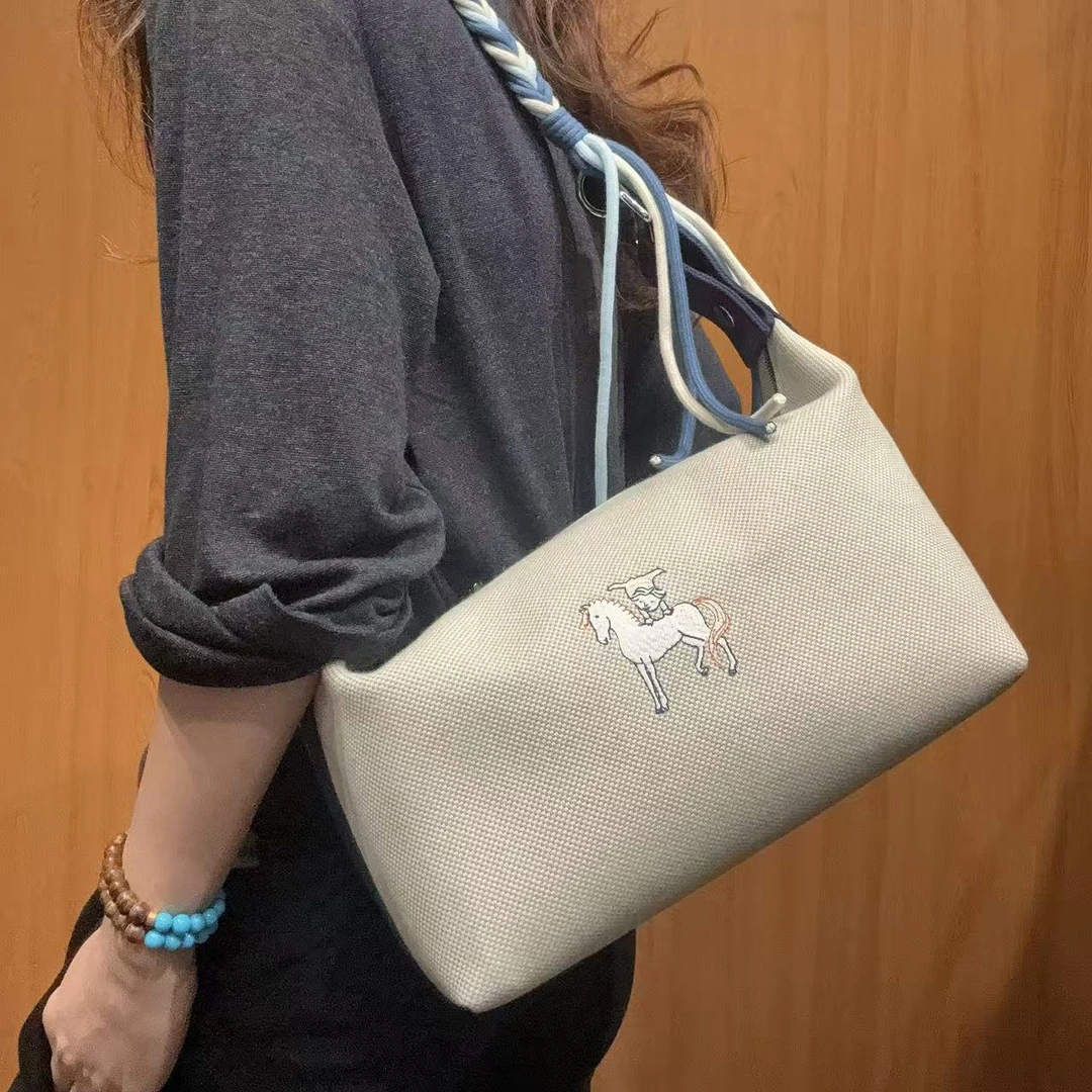 95新 Hermes/爱马仕 【蕾】 3MY809 米色大号饭盒包