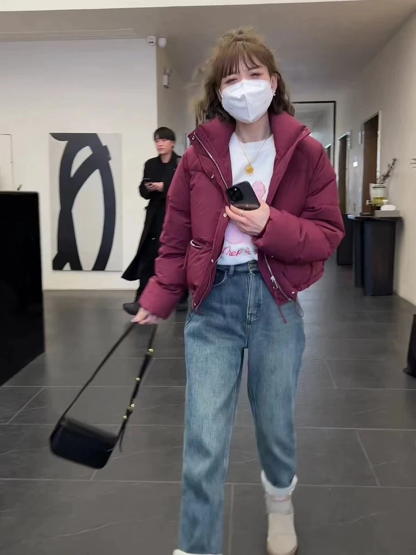 有利发新品时尚2024新款冬季时尚小个子显高显瘦短款棉服棉衣外套