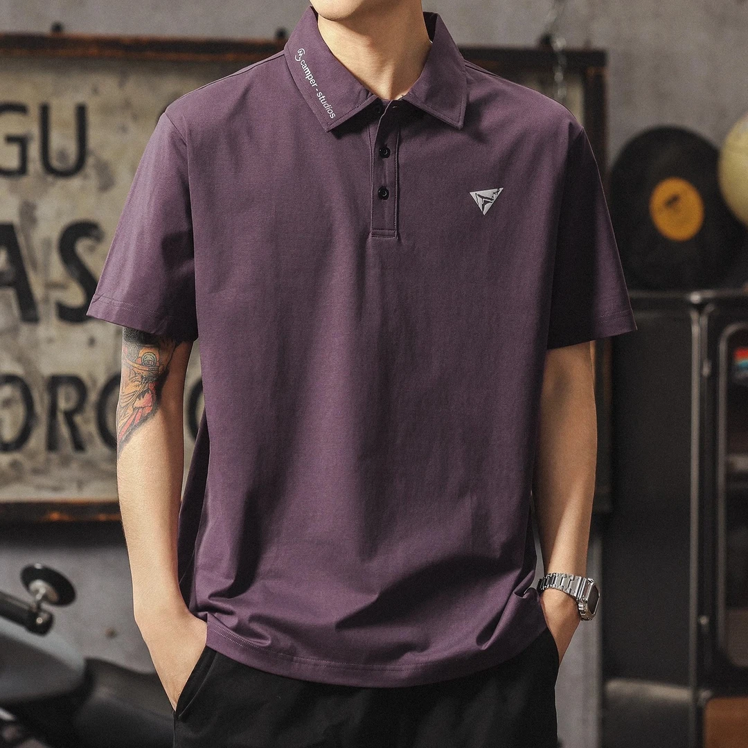 Salodac夏季美式潮牌短袖POLO衫男宽松简约休闲百搭新款翻领t恤