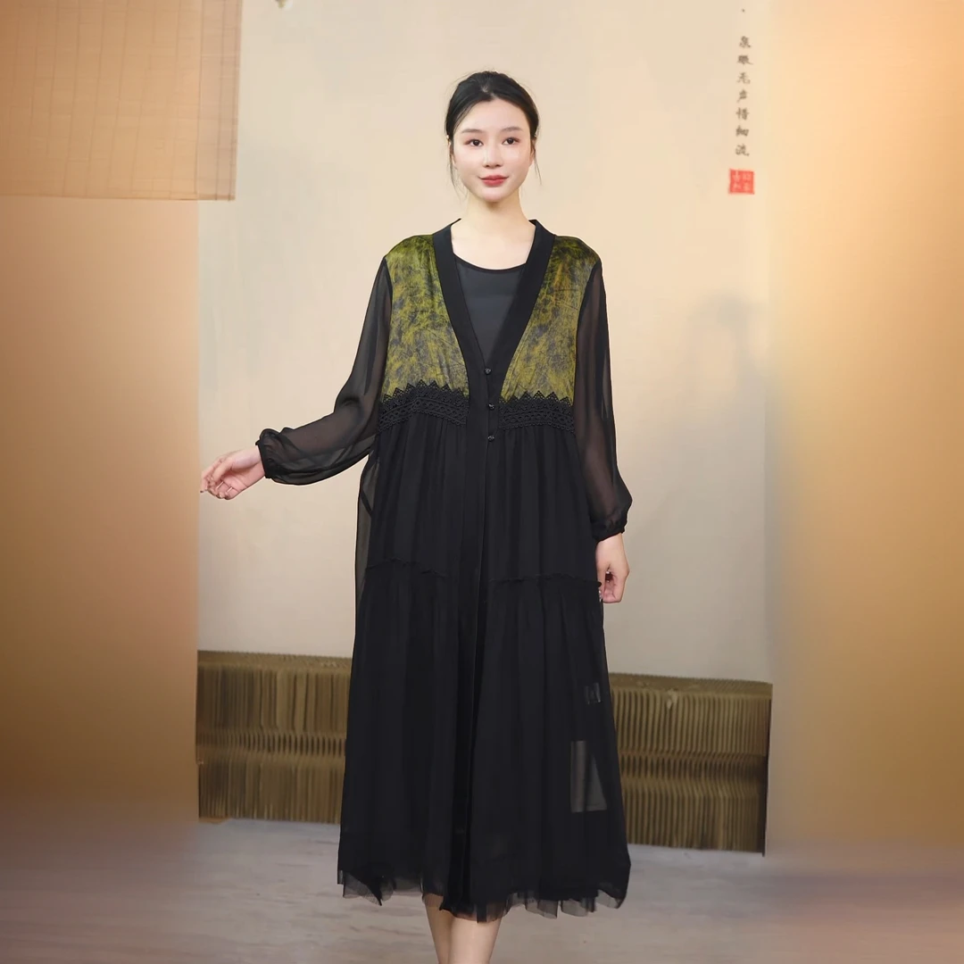 新款轻奢高级感优雅显瘦连衣裙33066