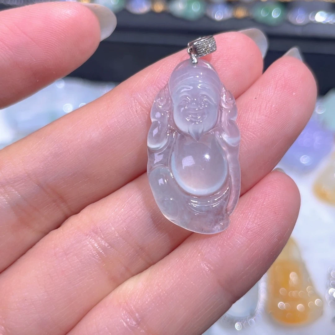 颈饰18K金镶嵌翡翠翡翠