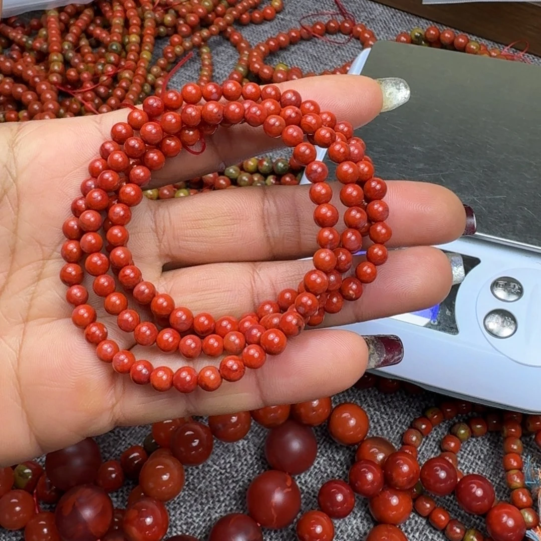 家***园南红玛瑙未镶嵌手链