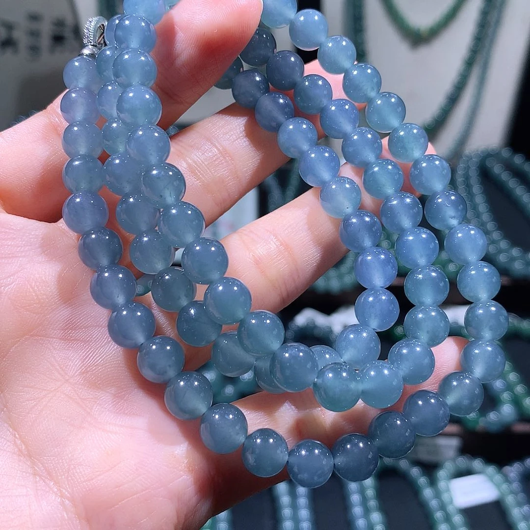 未镶嵌手链翡翠天然a货翡翠项链8mm