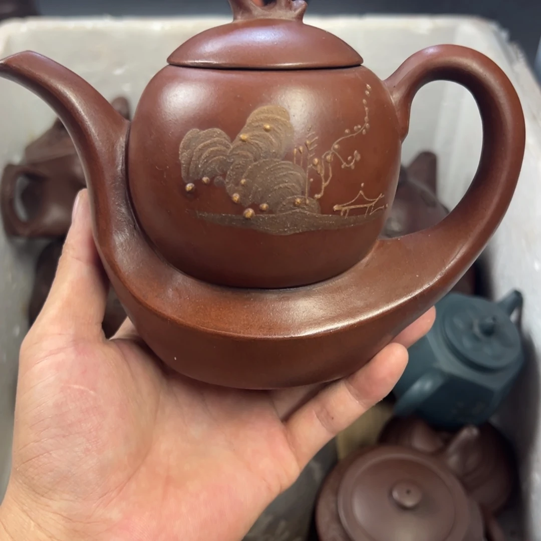 茶壶紫砂宜兴原矿紫砂壶400毫升容量
