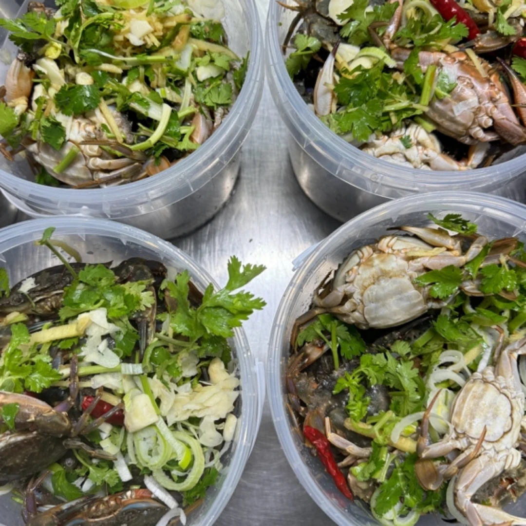 【船小宇】即食生腌花盖蟹  公母混 花盖蟹900克/桶 顺丰