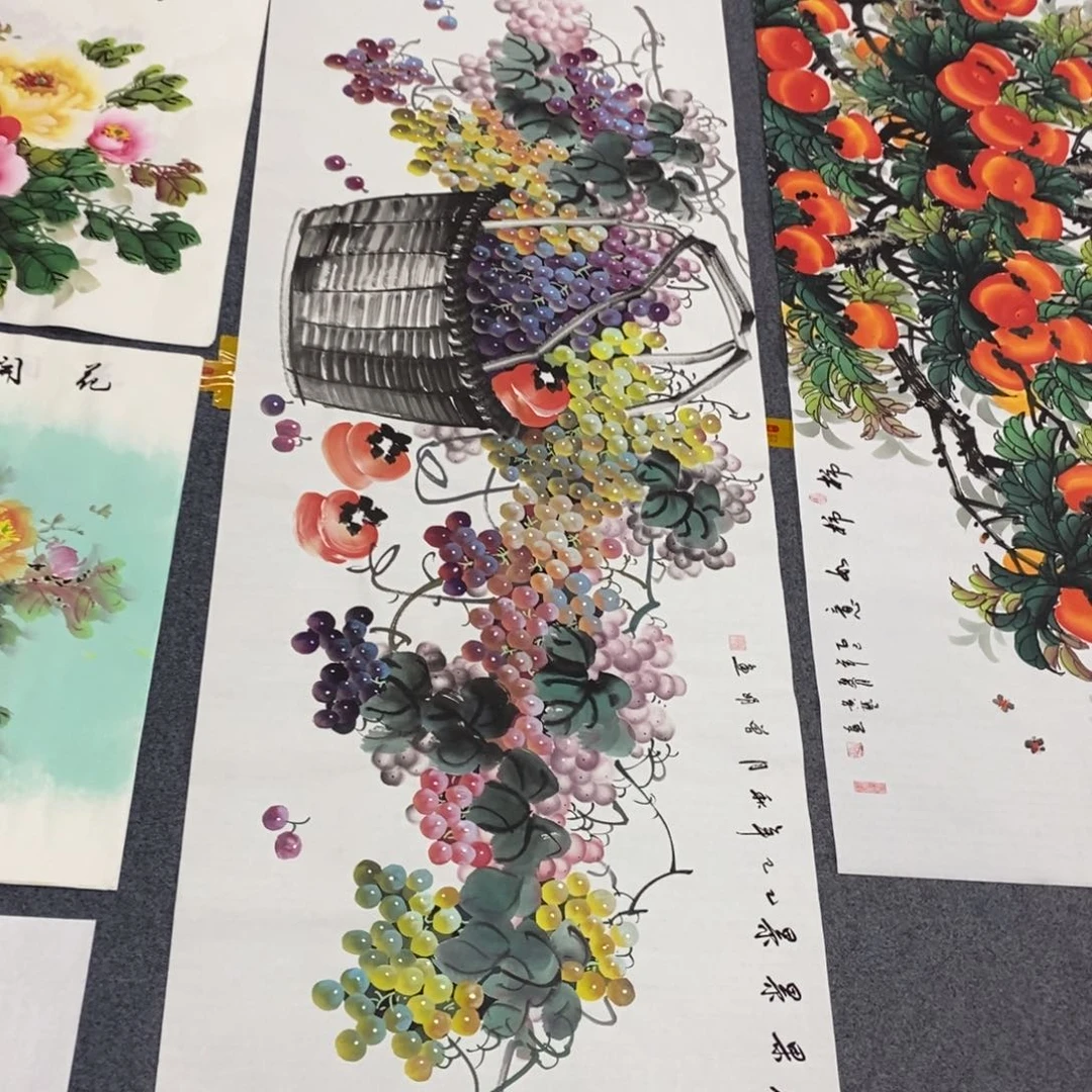国画侯*生尺寸180✖️70小六尺精品葡萄
