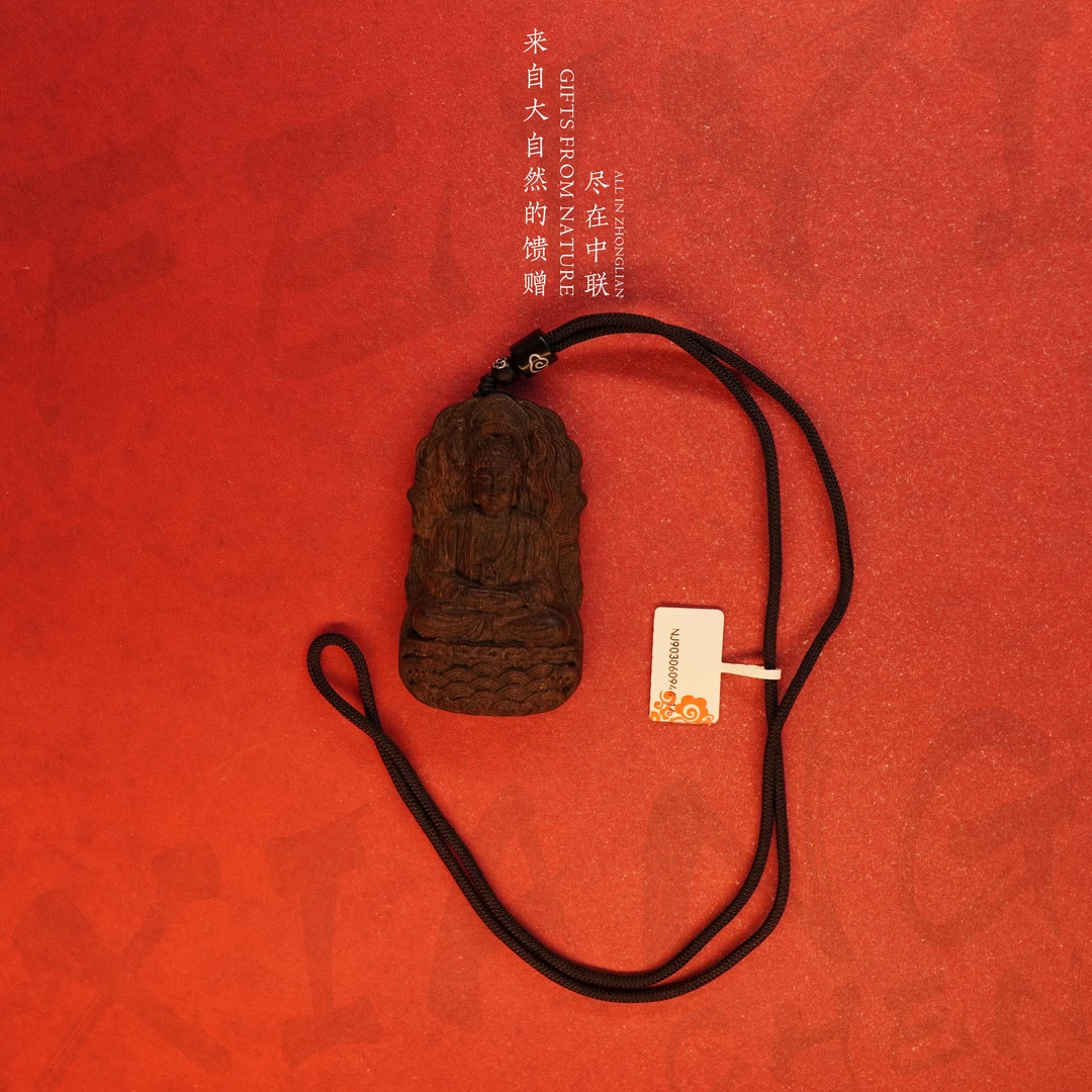 C41沉香【文莱黑奇楠满油树心吊牌（大日）】26.8g-NJ903060944-14