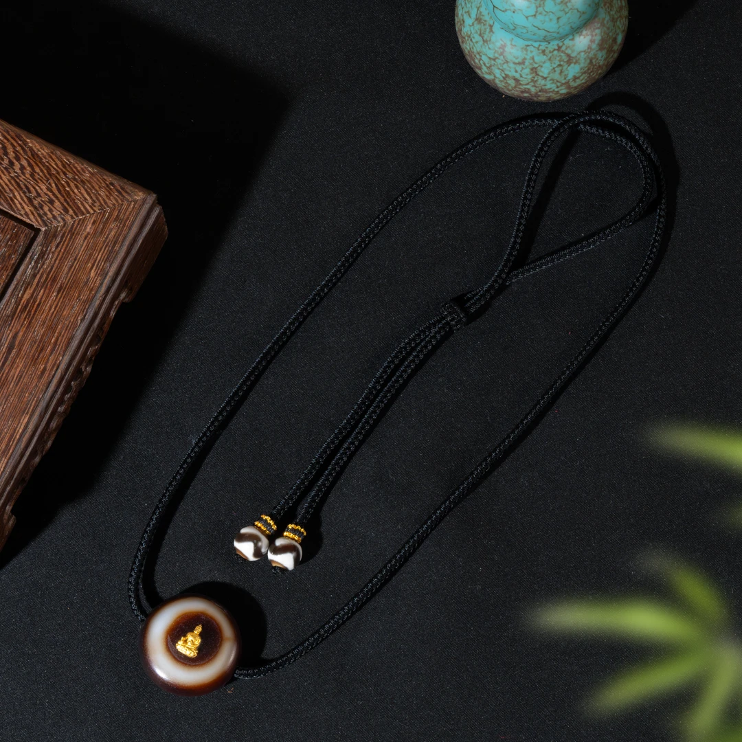 （灵魅）18K金药师板眼镶嵌款吊坠