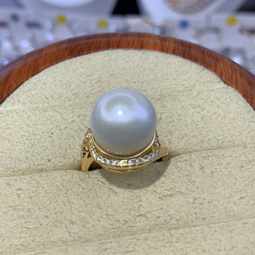 淡水珍珠戒指合金