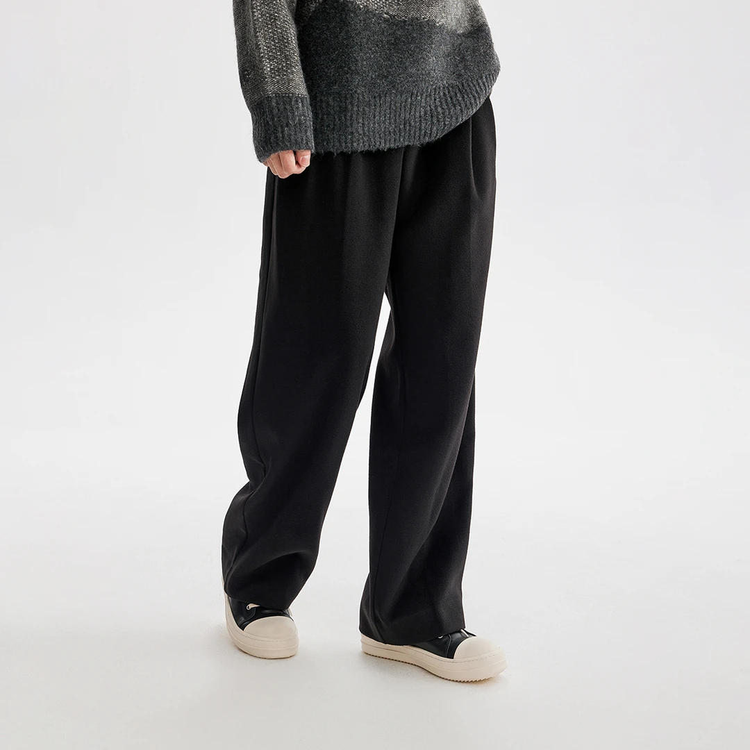 【商场同款】CHINISM赤尘 垂感毛呢直筒休闲裤男冬季新款加厚裤子