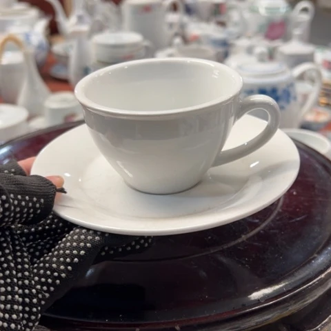 陶瓷醴陵高温细白瓷杯碟