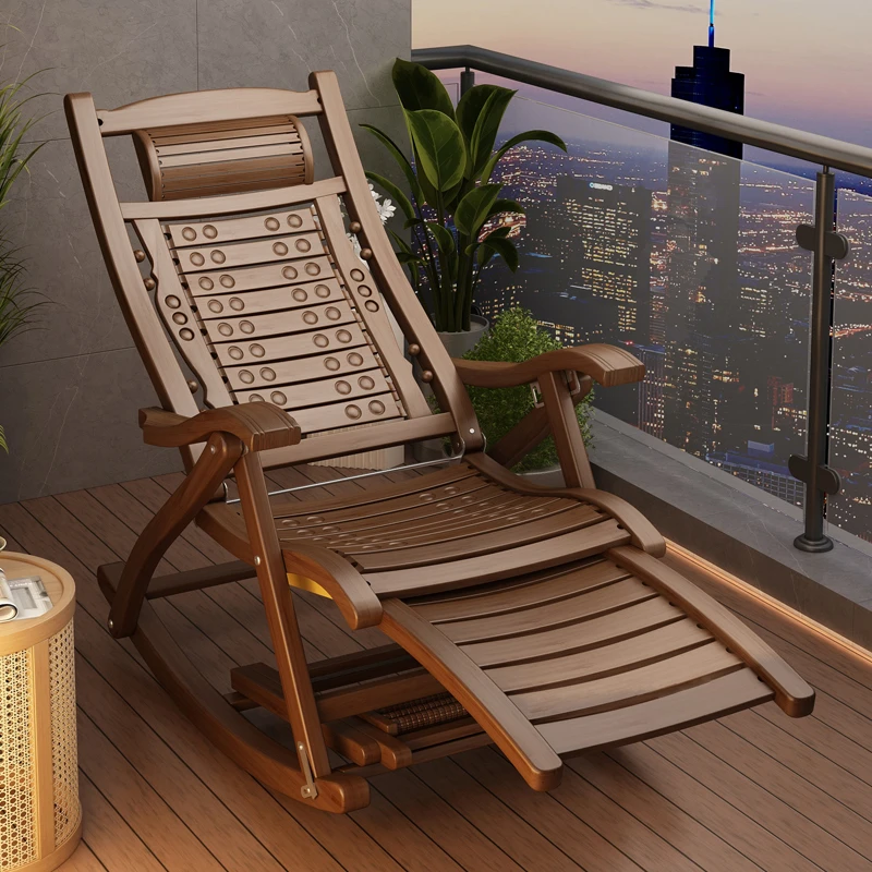 摇摇椅躺椅懒人椅成人家用网红竹摇椅可坐可躺可睡觉阳台休闲午休