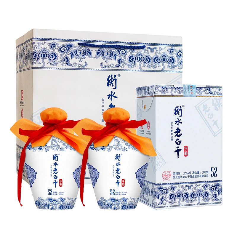 衡水老白干52度纯粮青花瓷坛白酒纯粮酿造礼盒装500ml52%Vol500ml