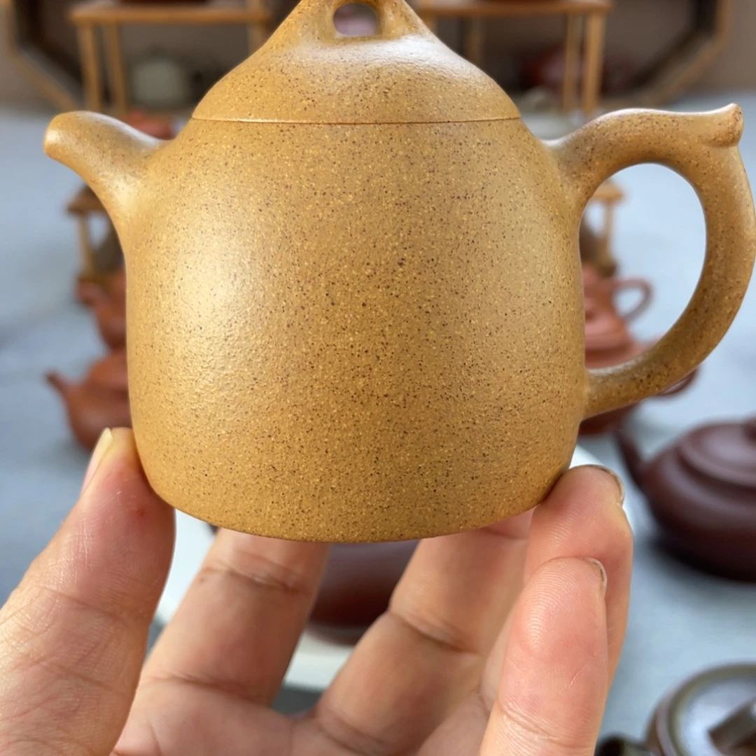 紫砂茶壶黄段秦权壶