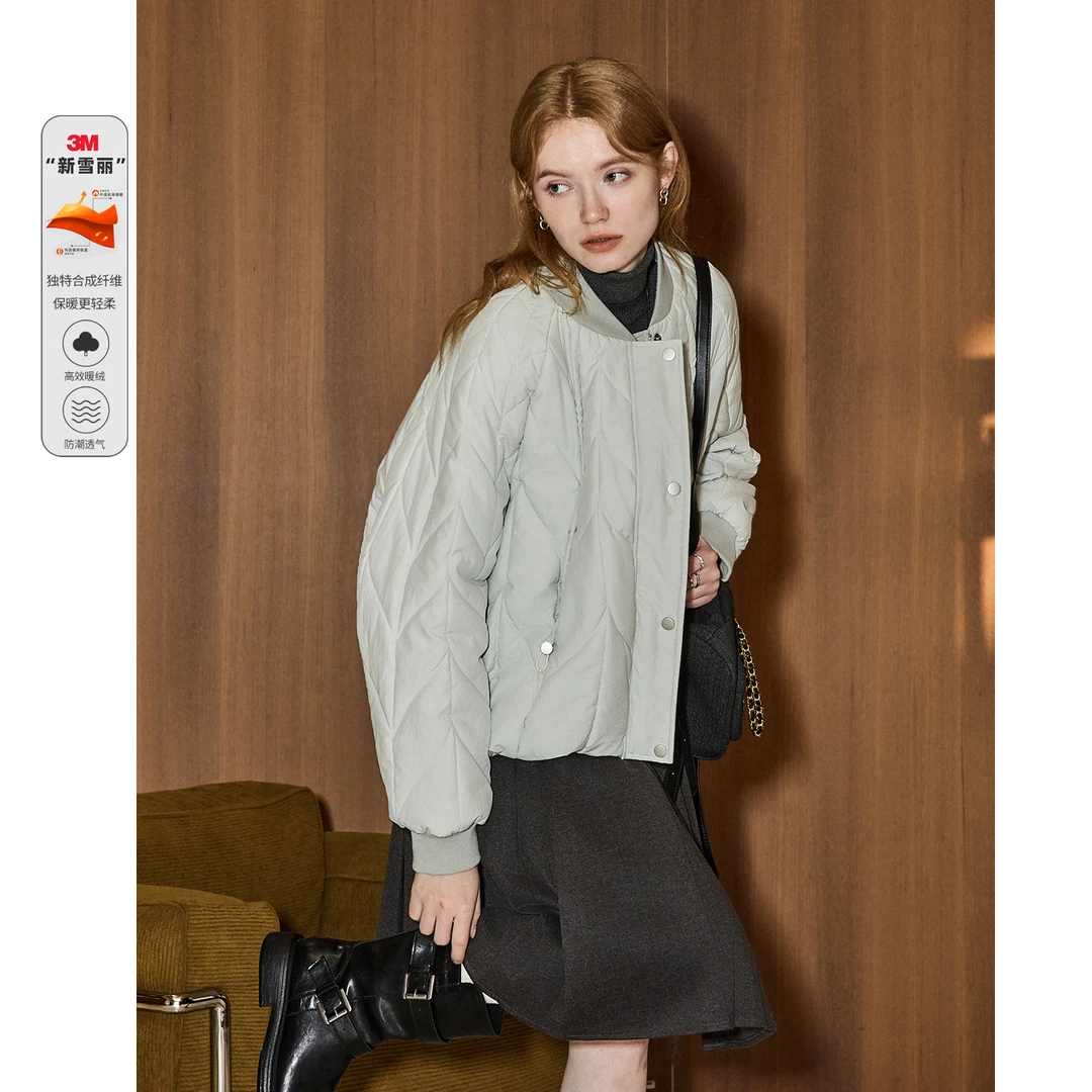 【3M新雪丽】库恩玛维韩版休闲棉服女2025年冬新款百搭面包服外套
