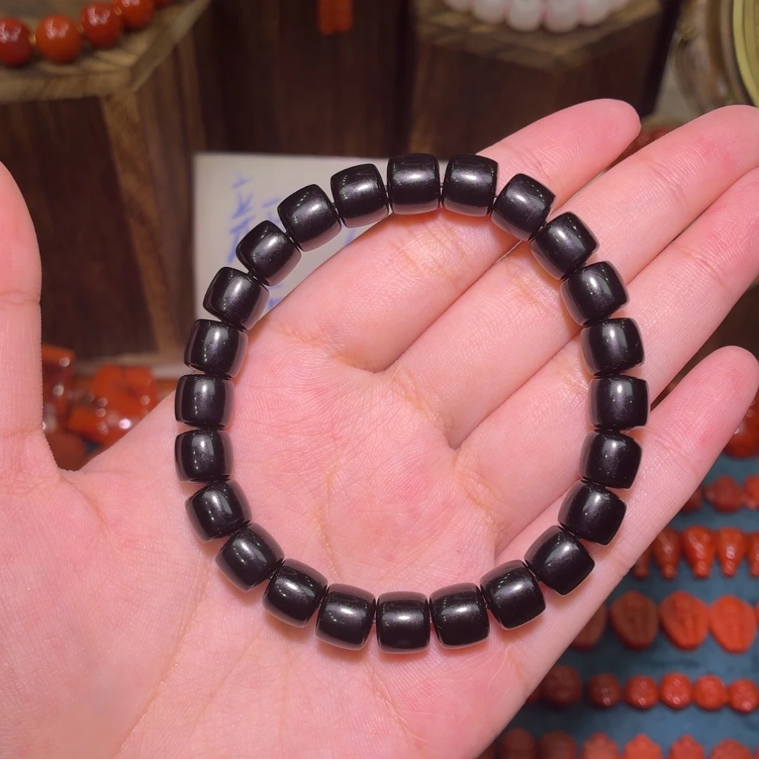 未镶嵌手串玛瑙/玉髓黑武士手串