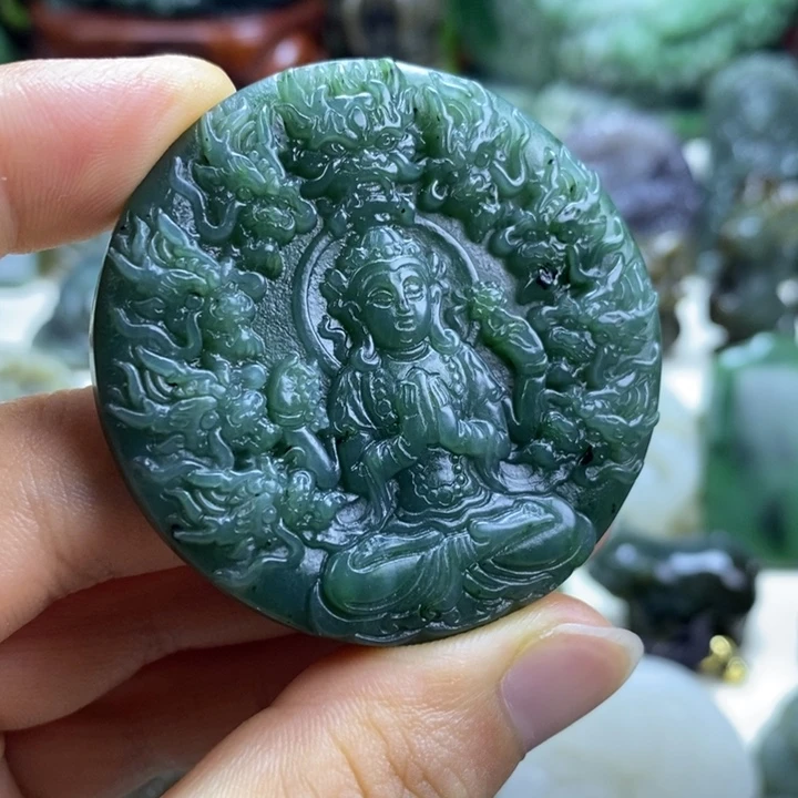 和田玉未镶嵌颈饰