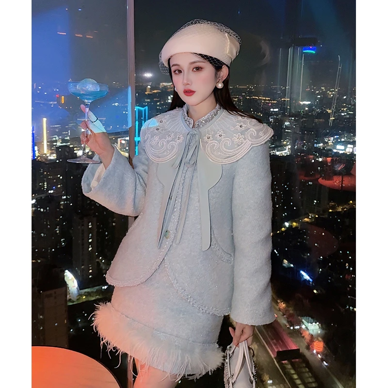 【星黛露】2024原创设计羽绒服原创设计两件套装女