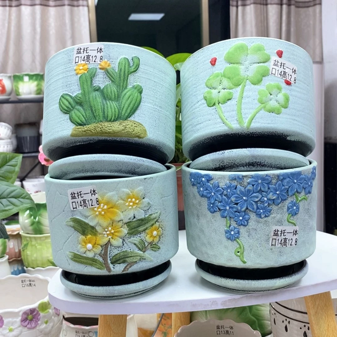 @陶瓷花盆@@春暖花开