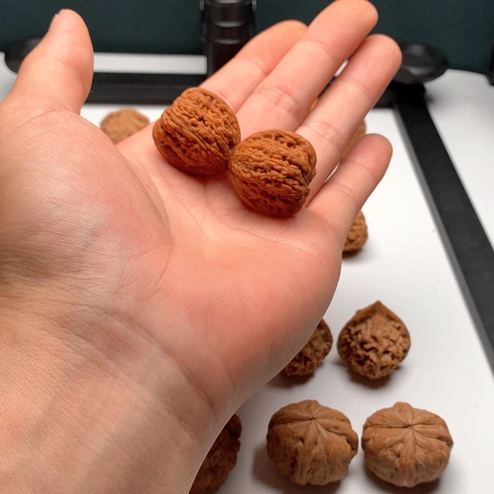 湿***家文玩核桃把件红宝石