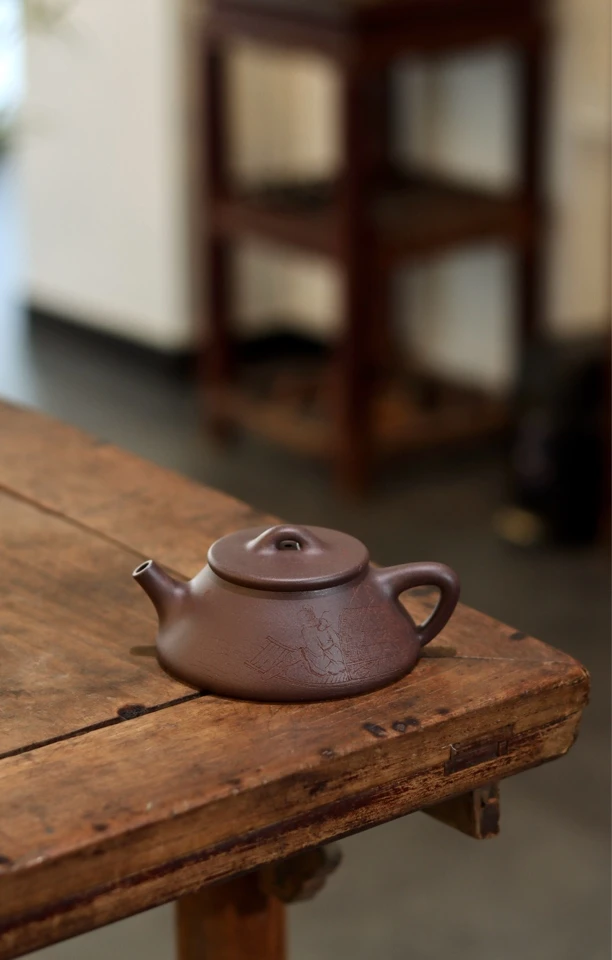 张黎 石瓢 紫泥 160CC 全手工 紫砂壶