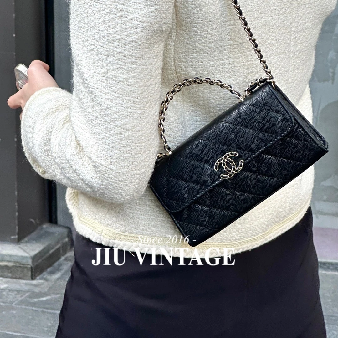 99新 Chanel/香奈儿 23P手柄横版kelly芯片款BJM20-0134