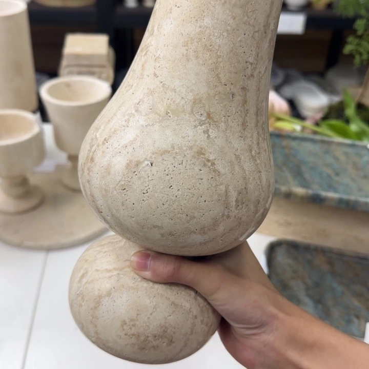 大理石挪**菊洞石花瓶