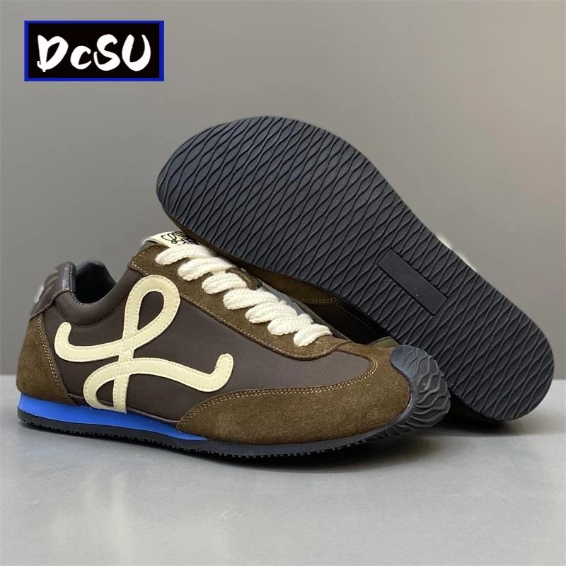 【香港DcSU&Shoes官方正品】2025春季新款时尚真皮阿甘德训鞋复古运