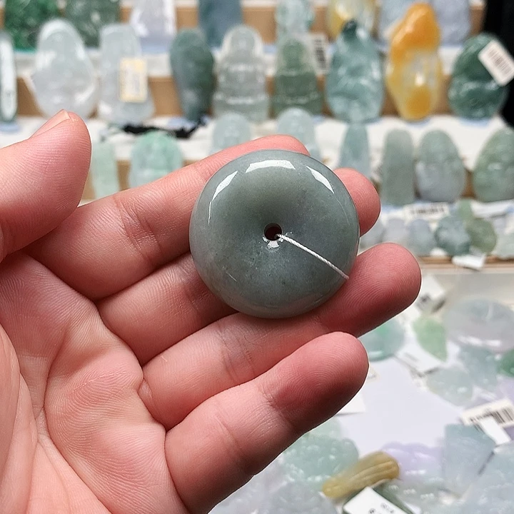 吊坠(不含链)未镶嵌翡翠37平安扣