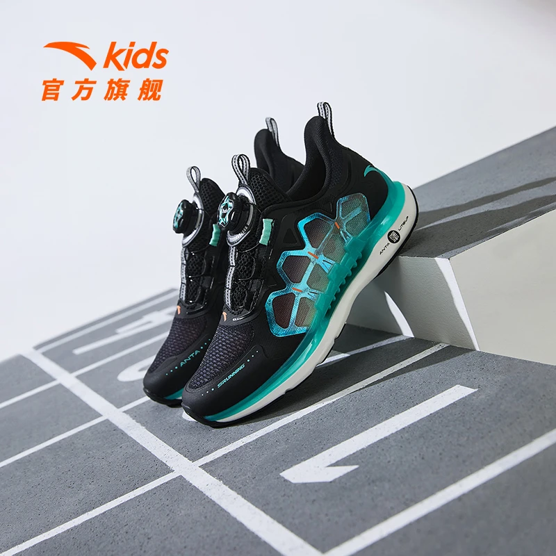 商场同款安踏儿童追风跑步鞋夏季男女童缓震耐磨透气网面欧若风