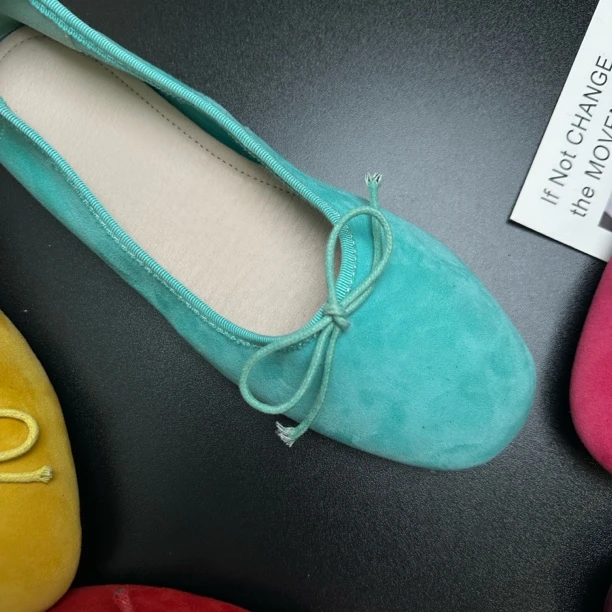 ShinyMuse韩版真皮羊猄仙女色芭蕾舞平底单鞋