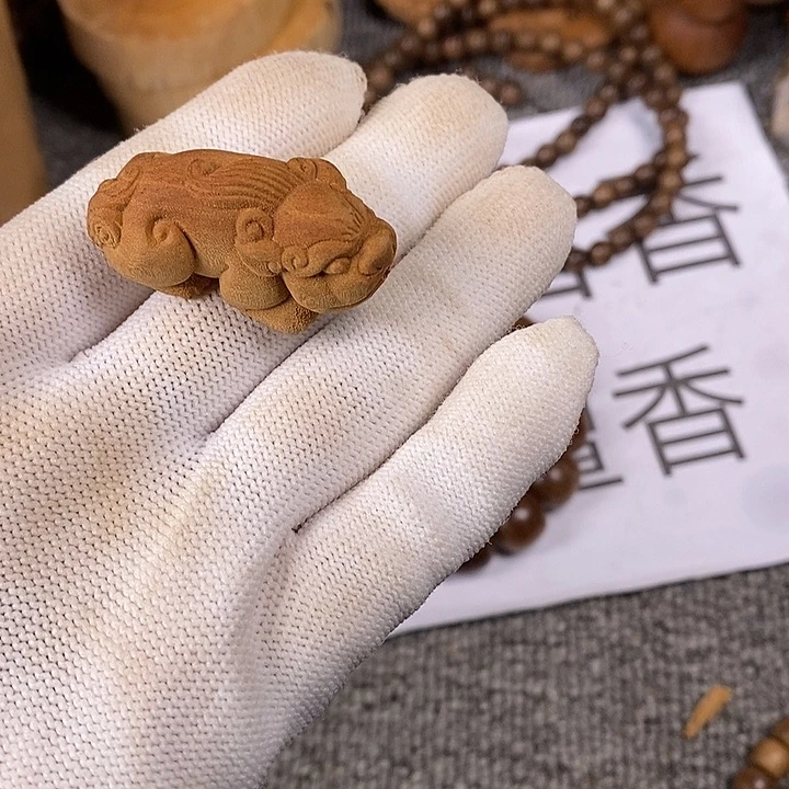 檀香木手串/手链乖****头老山檀香貔貅吊坠