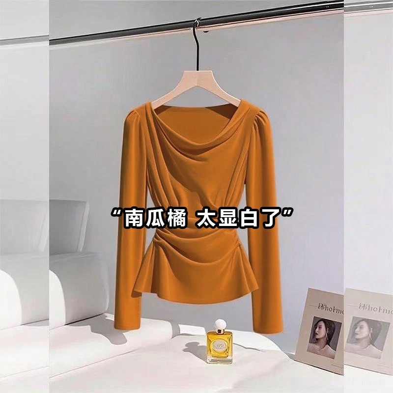 法式轻奢时尚百搭长袖衬衫女秋季新款洋气减龄上衣轻熟风别致小衫